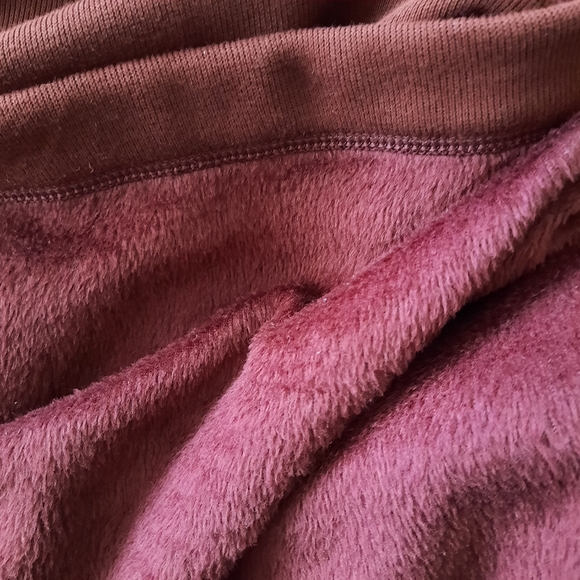 Uniqlo Rust Fleece Long Dress Size Small - Picture 7 of 8